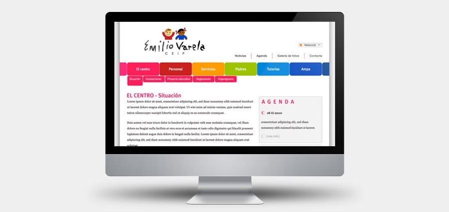 Página web para el CEIP Emilio Varela