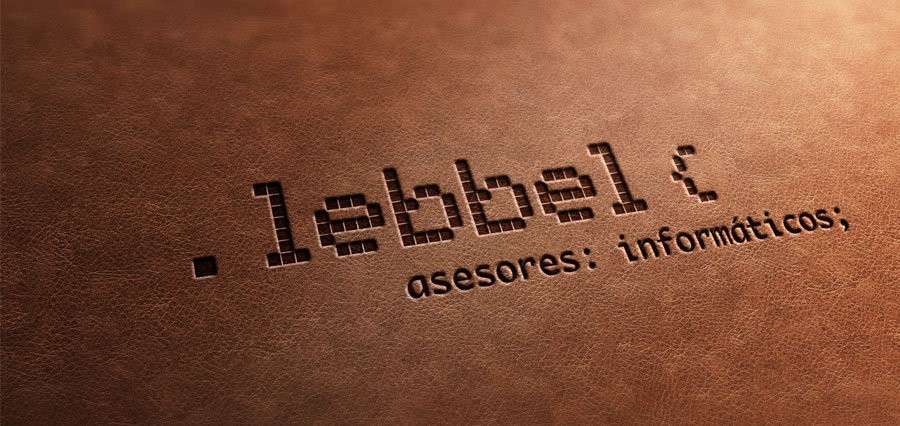 Aplicación sobre cuero del Logo de Lebbel