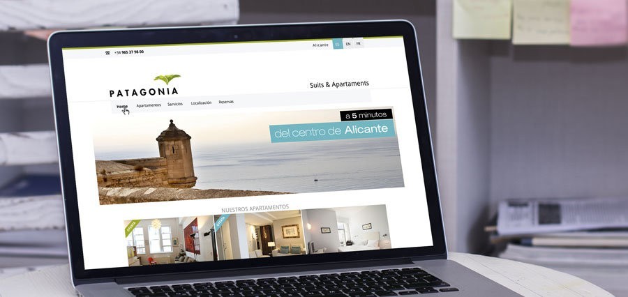 Diseño y desarrollo web para Patagonia Suites